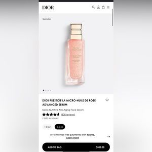 DIOR PRESTIGE LA MICRO-HUILE DE ROSE ADVANCED SERUM